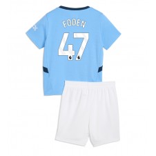 Manchester City Phil Foden #47 Hjemmedraktsett Barn 2024-25 Kortermet (+ korte bukser)